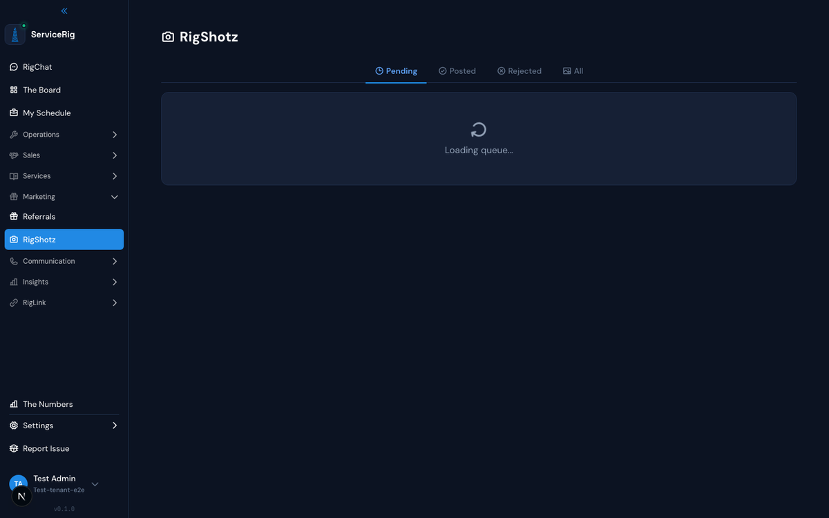 ServiceRig RigShotz — before/after photo gallery powering Google Business Profile updates